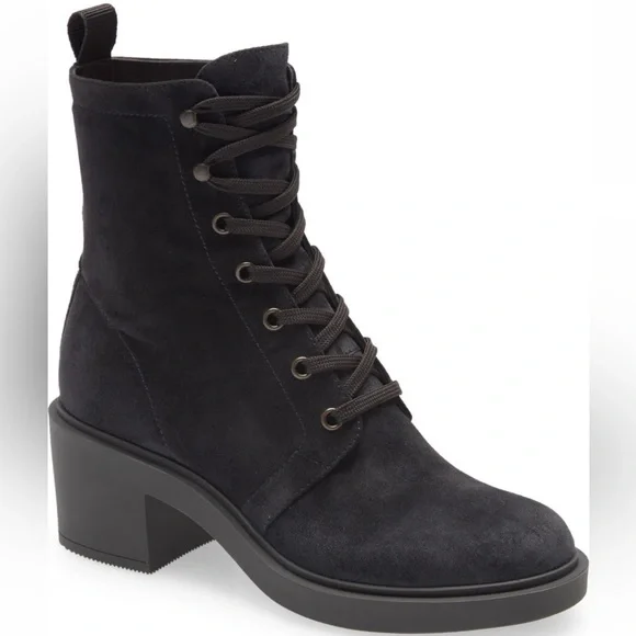 Gianvito Rossi Foster Combat Suede Ankle Boots - Picture 2 of 7